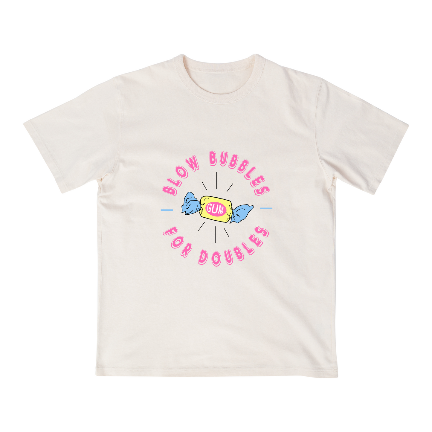 Blow Bubbles For Doubles Baseball - T-Shirt
