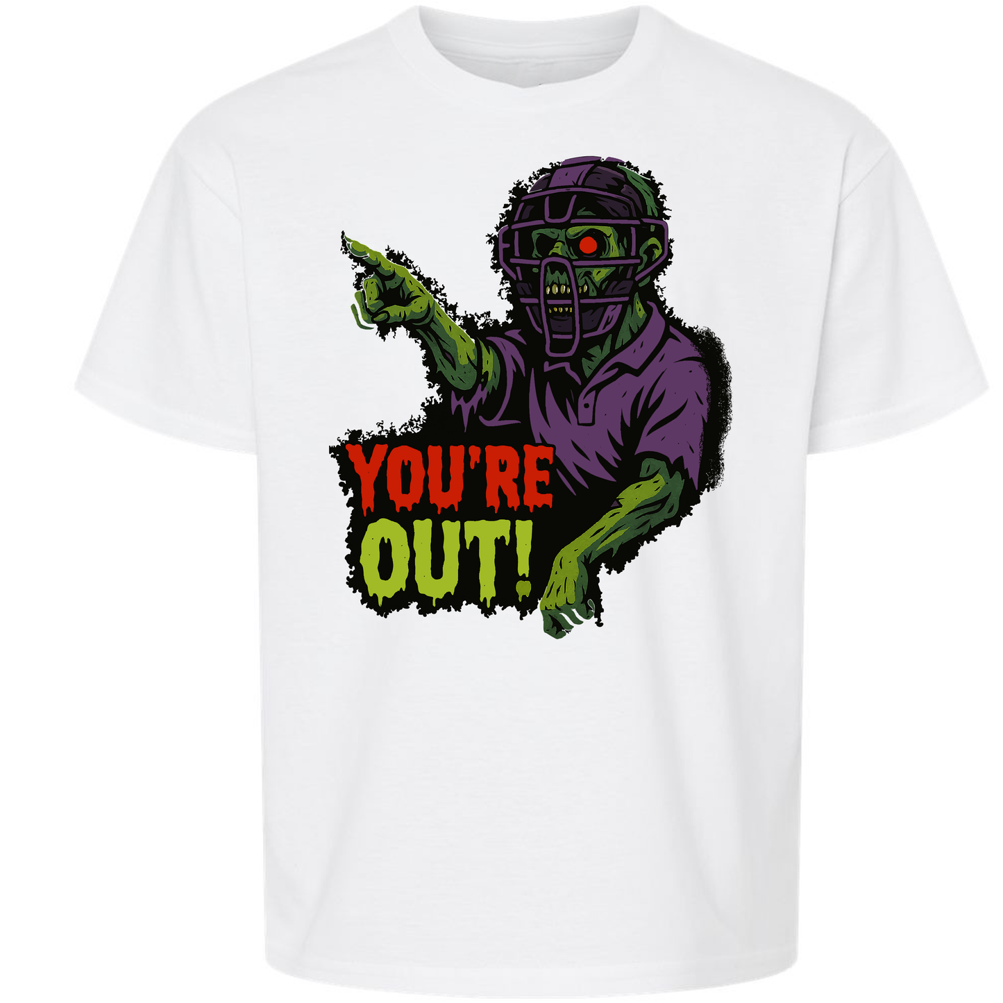 Baseball You're Out Halloween- T-Shirt