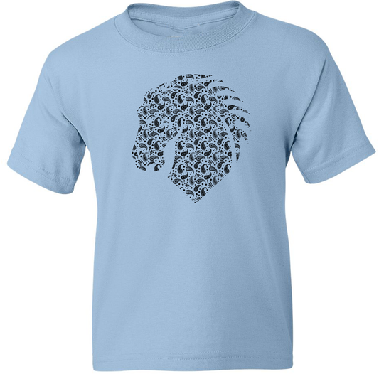 Lou Gehrig Iron Horse Paisley Sky Blue Cotton - T-Shirt