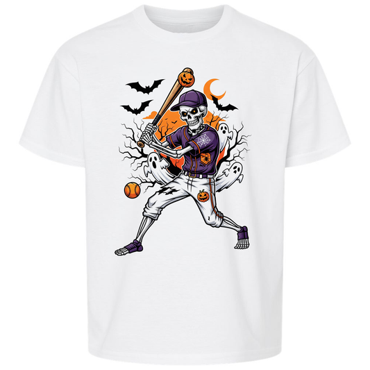 BaseBall Skeleton Player Halloween- T-Shirt